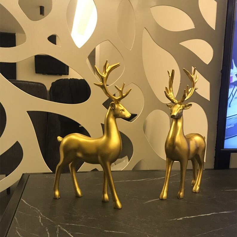 Kalsten | Golden Couple Deer Figurines