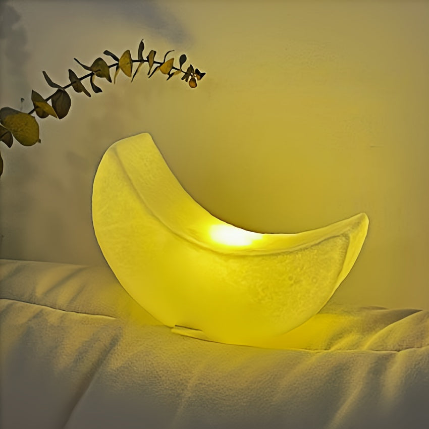 Kalsten | Half Moon Night Lamp in Art Deco Style – Battery Powered with Switch