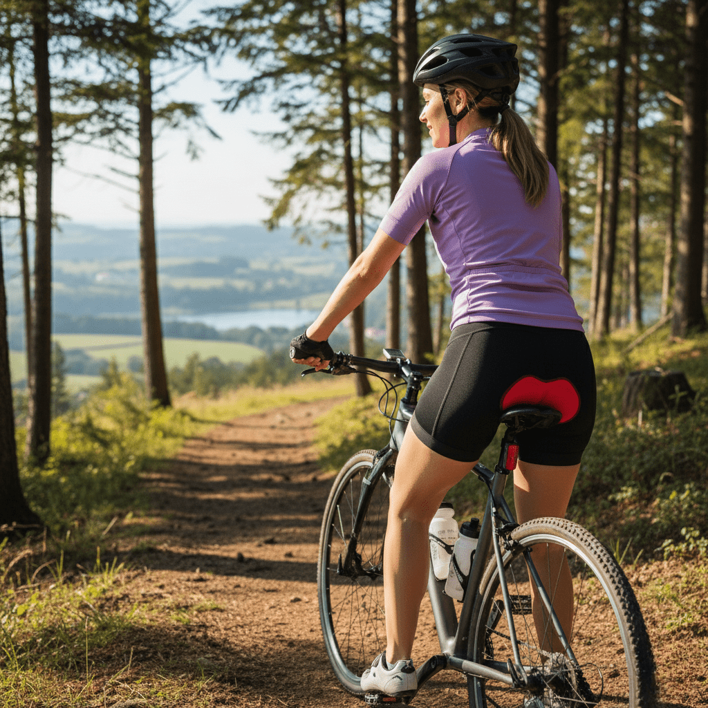 Women's cycling shorts with 4D gel padding