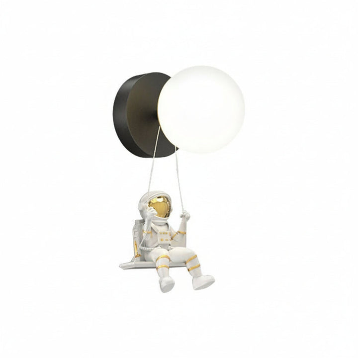 LED Wall Sconce Light – Modern Astronaut Round Ball Spaceman (25x10cm / 9.8x3.9in) | Kalsten