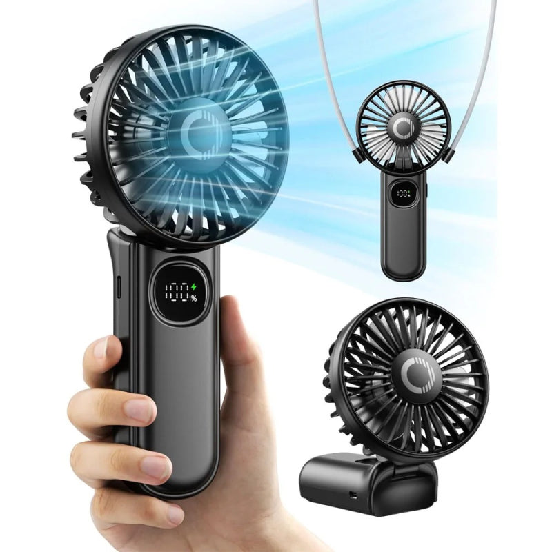 Foldable Portable Handheld Fan with LED Display | Kalsten