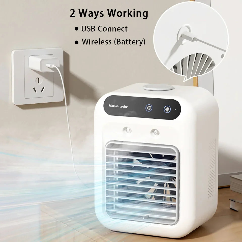 Portable Mini USB Air Cooling Fan with Rechargeable Humidifier | Kalsten