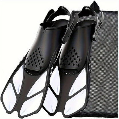 Skanto | SeaVana Glide Snorkel Fins | Adjustable & Short | Open Heel | For Travel & Leisure | Unisex