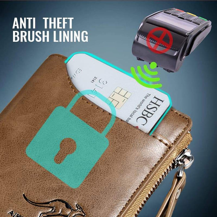 Kalsten | Men's multifunctional RFID-blocking, waterproof and durable PU leather wallet for men