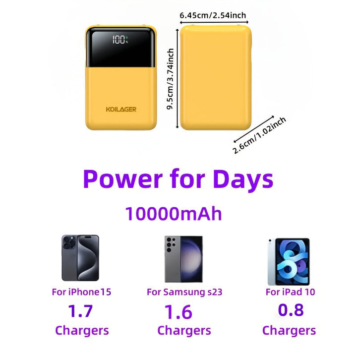 Powerbank 10000mAh Mini with Display | Kalsten