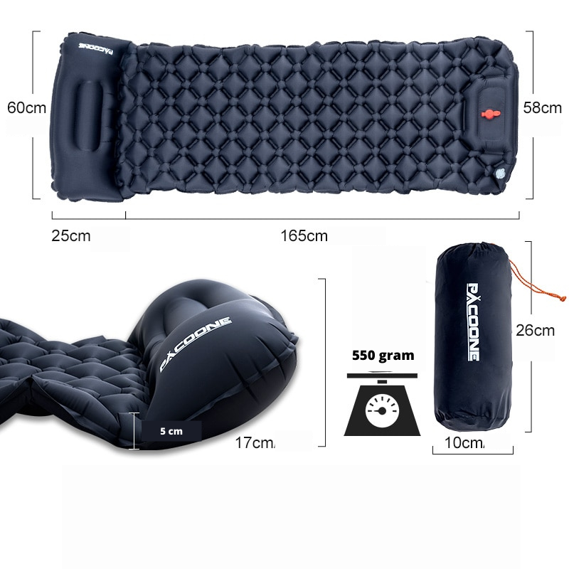 Compact sleeping mat with integrated pillow | Kalsten