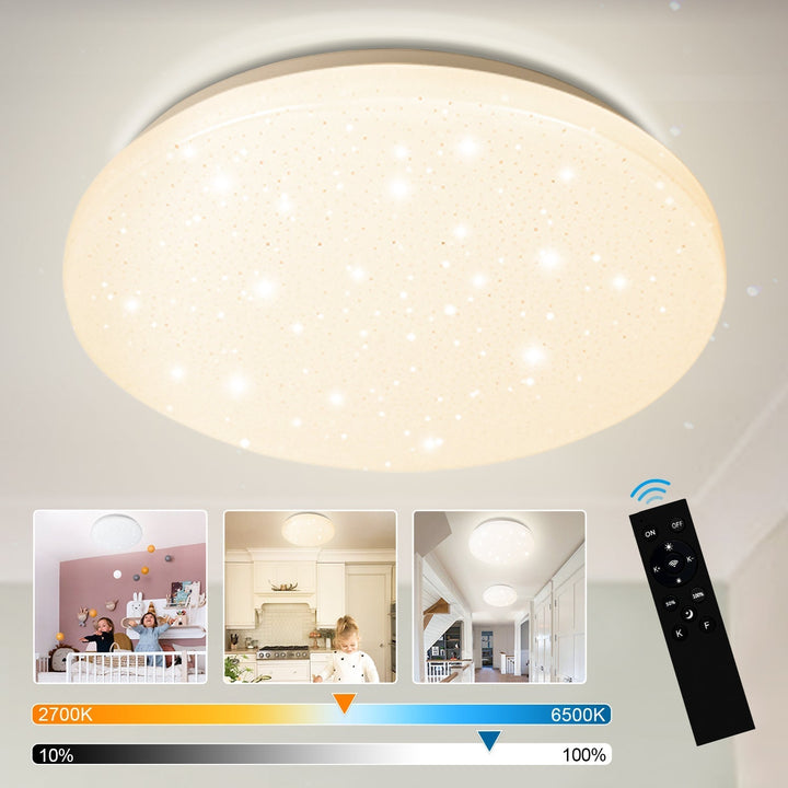 24W LED Ceiling Light Dimmable with Starry Sky Effect | Kalsten
