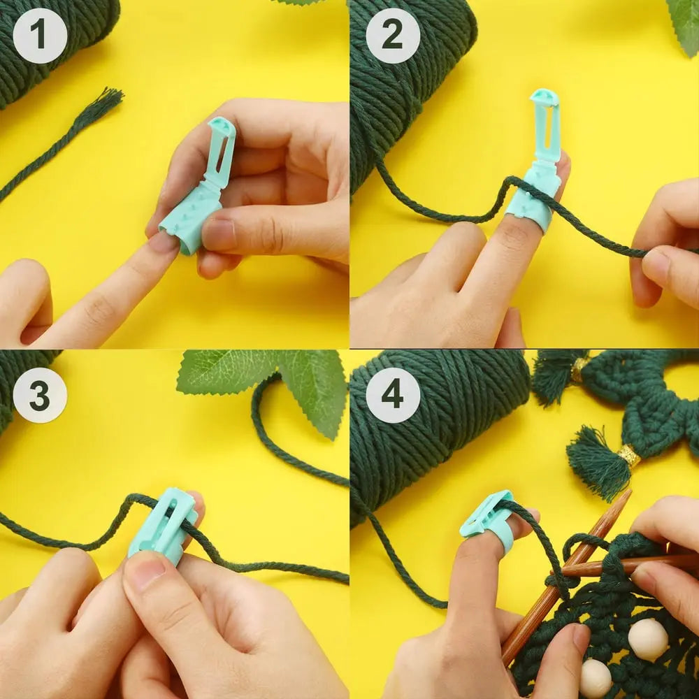 Kalsten | 5-piece Set Yarn Guide Ring – for comfortable and fast knitting & crocheting!
