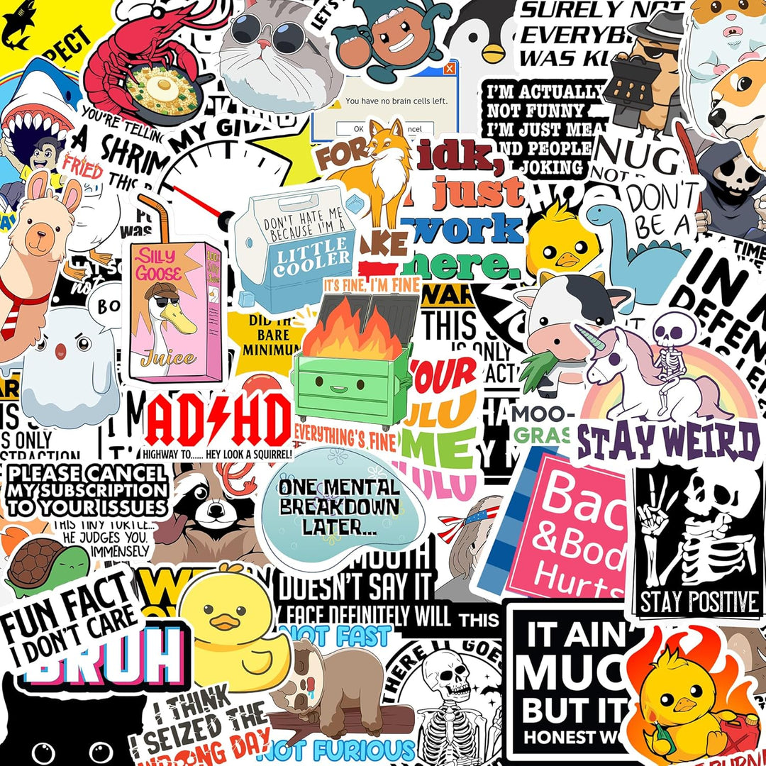Kalsten | Set of 130 Funny Quote Stickers