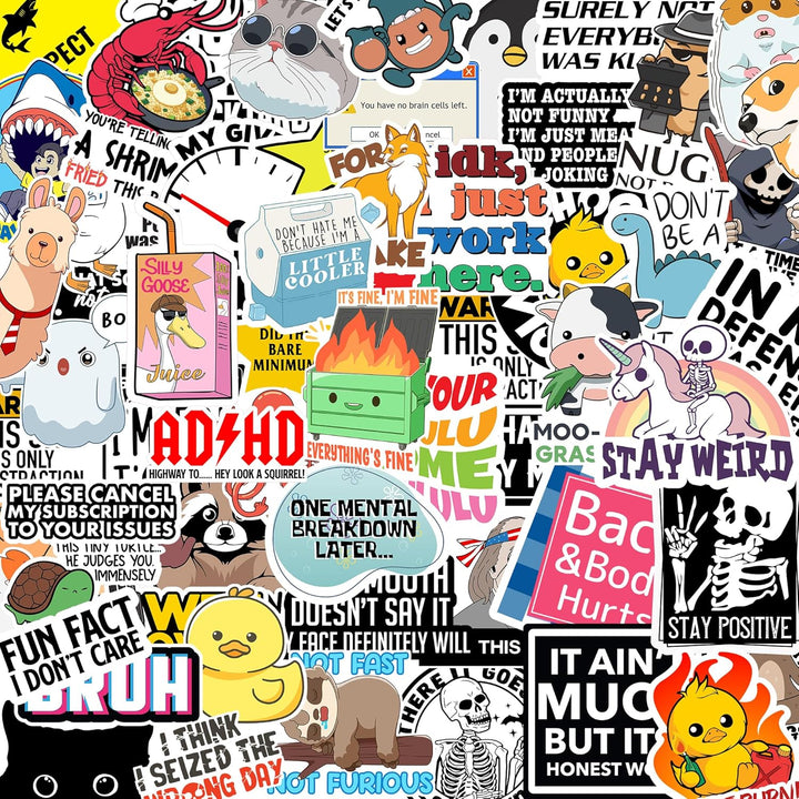 Kalsten | Set of 130 Funny Quote Stickers