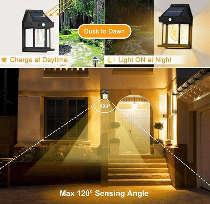 Solar wall light with motion detector | Kalsten