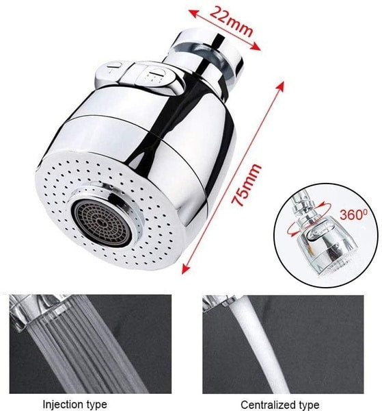 Water-saving attachment made of stainless steel, 360-degree movable and extendable | Kalsten