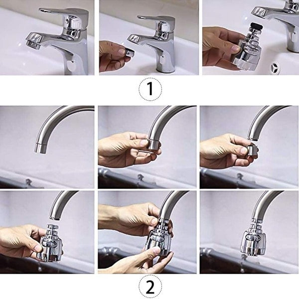 Water-saving attachment made of stainless steel, 360-degree movable and extendable | Kalsten