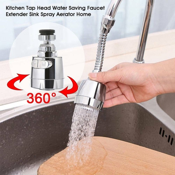 Water-saving attachment made of stainless steel, 360-degree movable and extendable | Kalsten