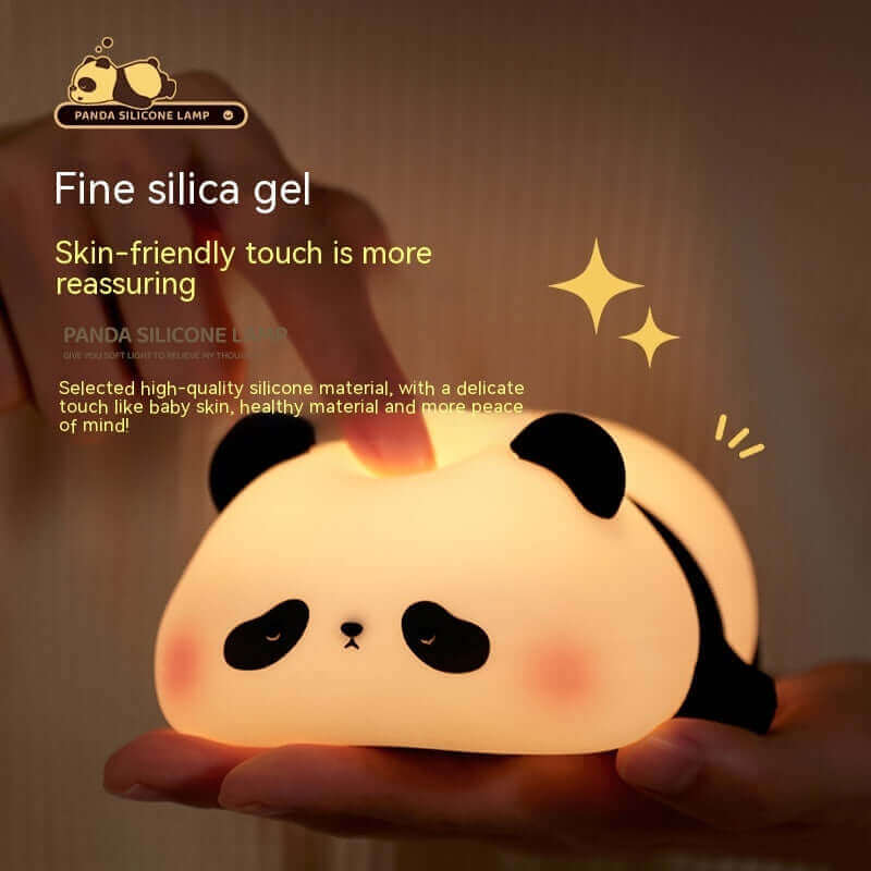 Panda Night Lights For Kids Cute Animal Silicone Timing Rechargeable Lamp Cartoon Panda Bedroom Decoration Kids Boys Girls Gift | Kalsten