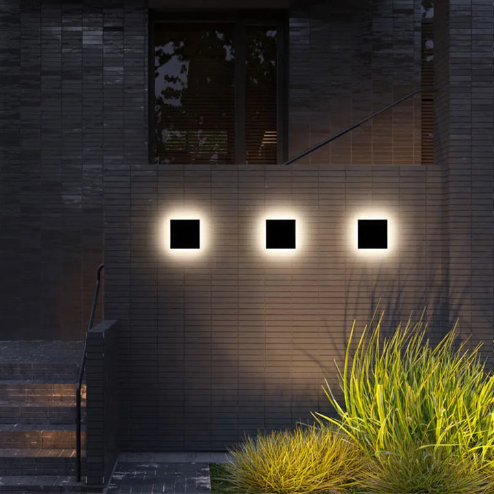 Modern Black Outdoor LED Wall Lamp Kalsten
