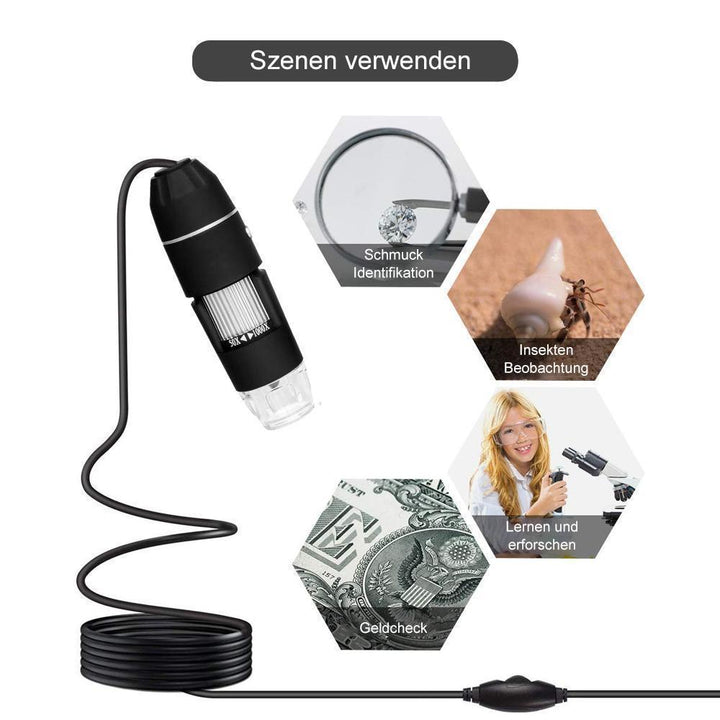 Wearable 1000X Zoom 1080p Microscope Camera | Kalsten