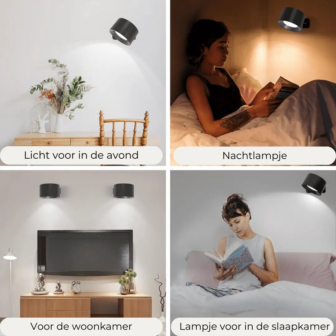 Wall lamp Rechargeable Wireless 360° | Kalsten