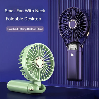Rechargeable Handheld Mini Fan | 5-Speed, 90-Degree Adjustable & Quiet for Office, Home & Outdoor | Karnz