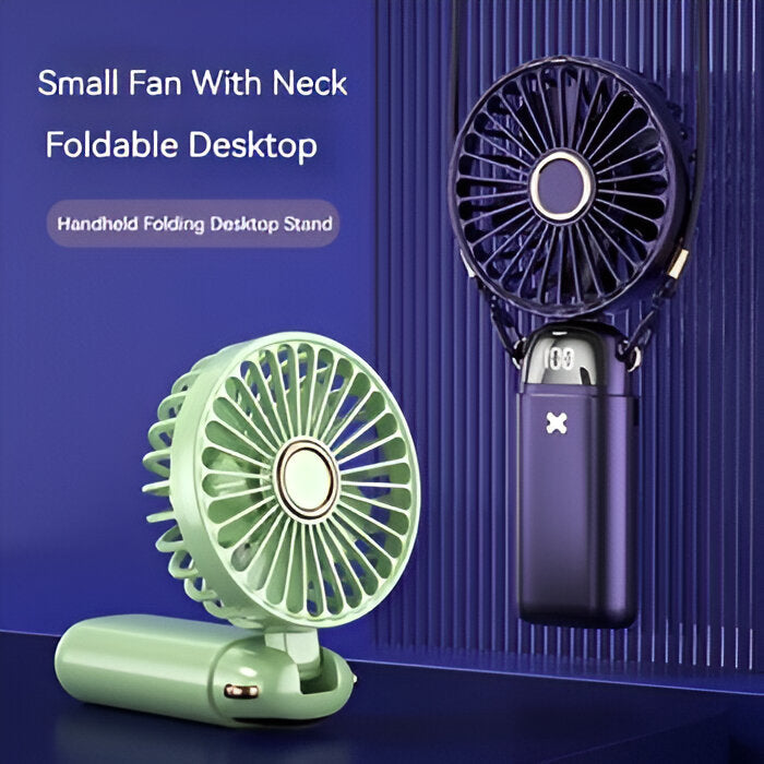 Rechargeable Handheld Mini Fan | 5-Speed, 90-Degree Adjustable & Quiet for Office, Home & Outdoor Use | Kalsten