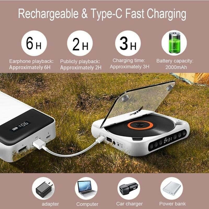 Noxord | Portable Bluetooth-compatible CD Player