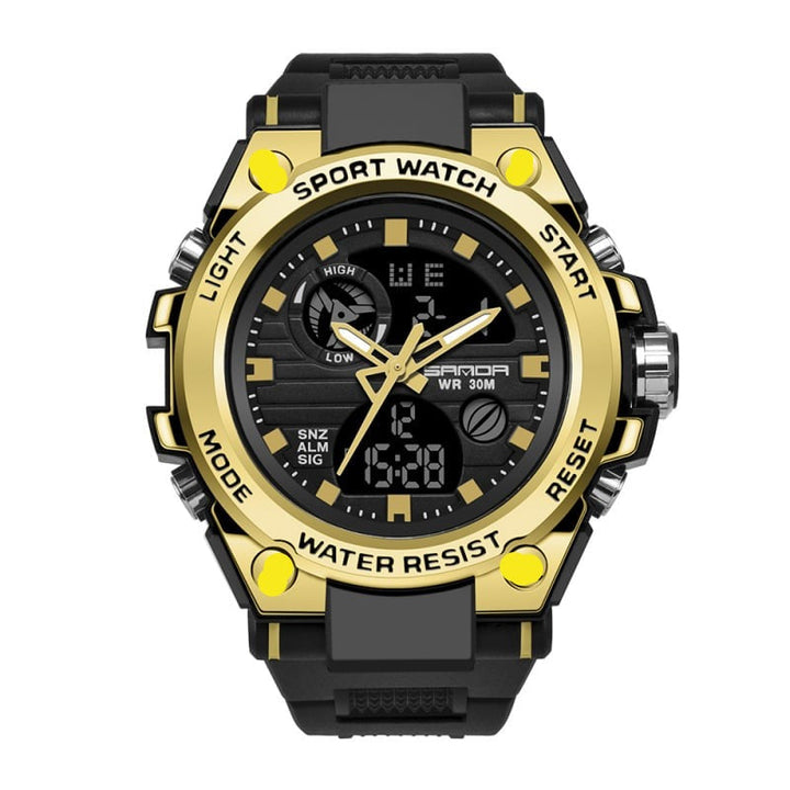 Kalsten | Sporty Dual-Display Mode Multifunctional Waterproof Luminous Men's Wristwatch