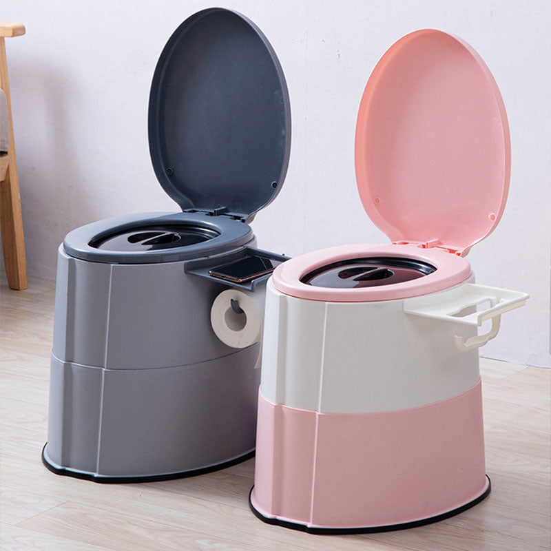 Kalsten | Modern Flush Toilet Plastic Round Floor Mounted Toilet Bowl for Bathroom