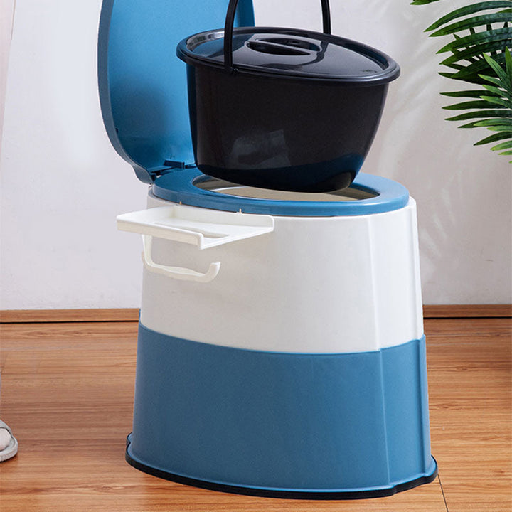 Kalsten | Modern Flush Toilet Plastic Round Floor Mounted Toilet Bowl for Bathroom