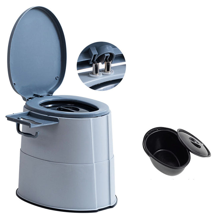 Kalsten | Modern Flush Toilet Plastic Round Floor Mounted Toilet Bowl for Bathroom