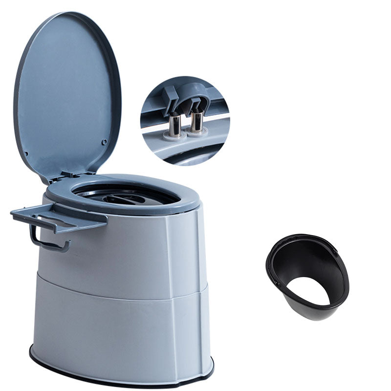 Kalsten | Modern Flush Toilet Plastic Round Floor Mounted Toilet Bowl for Bathroom