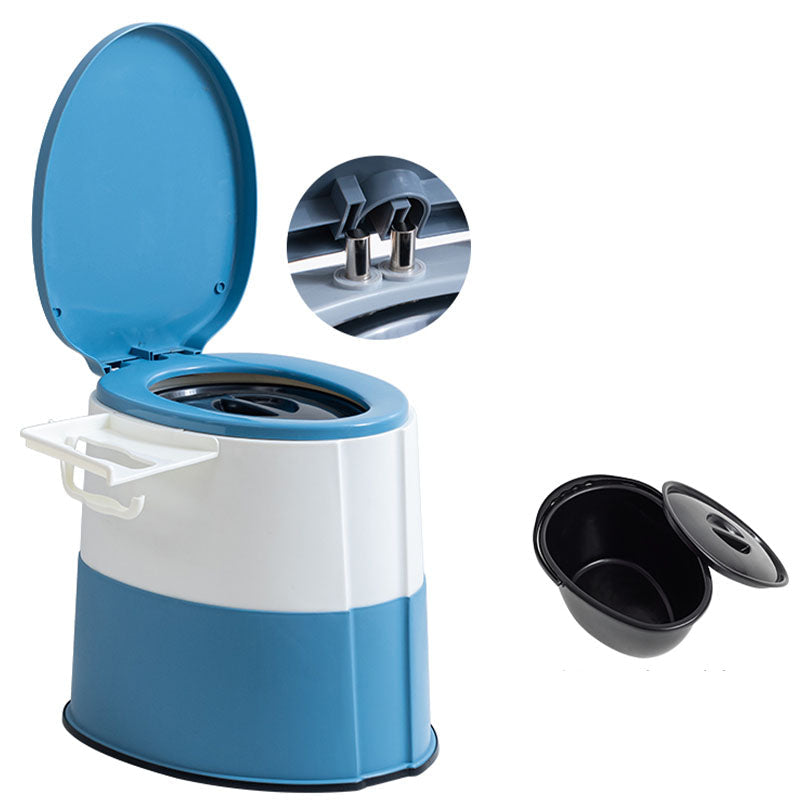 Kalsten | Modern Flush Toilet Plastic Round Floor Mounted Toilet Bowl for Bathroom