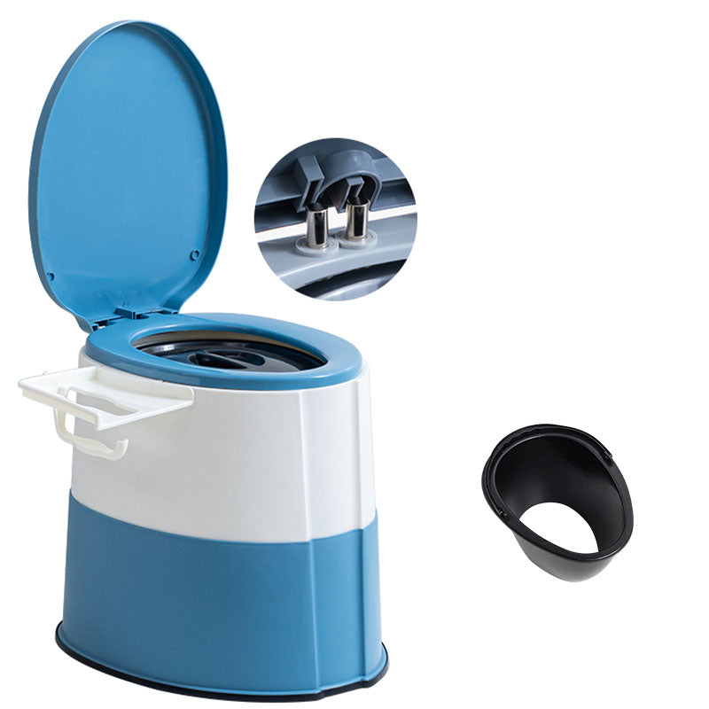 Kalsten | Modern Flush Toilet Plastic Round Floor Mounted Toilet Bowl for Bathroom