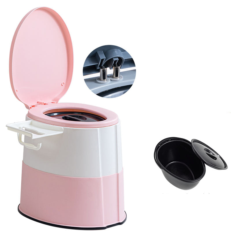 Kalsten | Modern Flush Toilet Plastic Round Floor Mounted Toilet Bowl for Bathroom