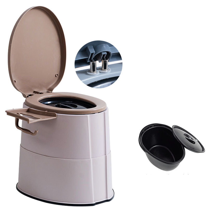 Kalsten | Modern Flush Toilet Plastic Round Floor Mounted Toilet Bowl for Bathroom