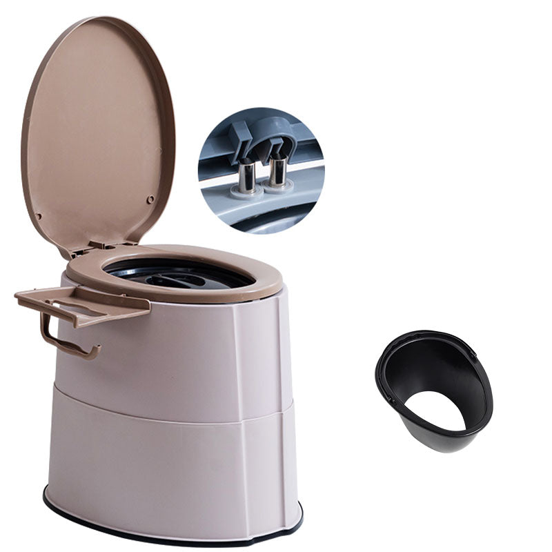 Kalsten | Modern Flush Toilet Plastic Round Floor Mounted Toilet Bowl for Bathroom