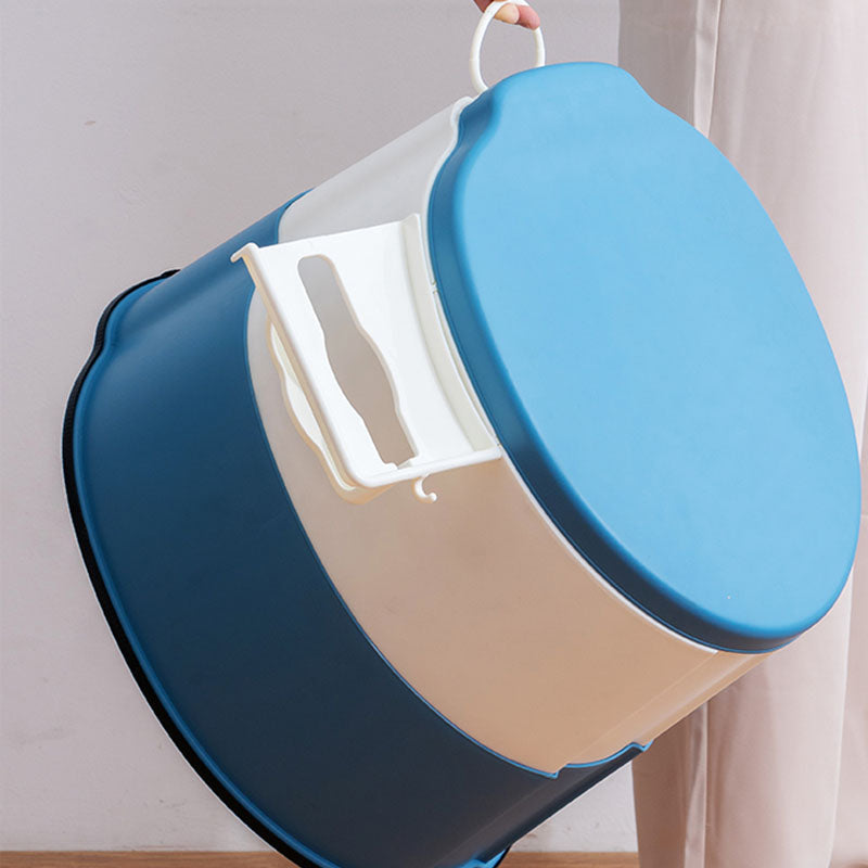 Kalsten | Modern Flush Toilet Plastic Round Floor Mounted Toilet Bowl for Bathroom