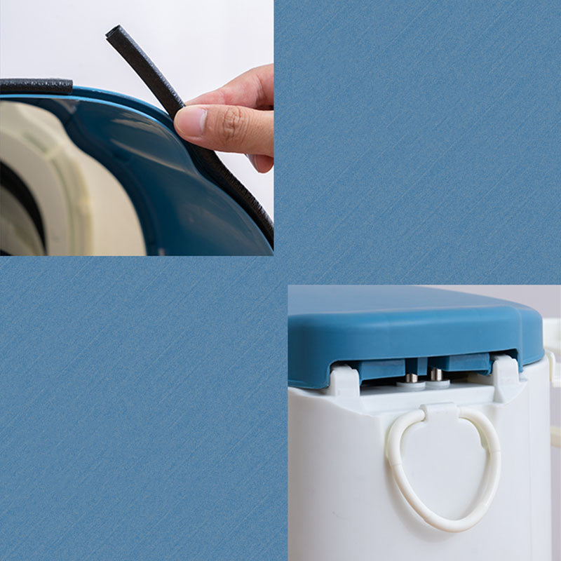 Kalsten | Modern Flush Toilet Plastic Round Floor Mounted Toilet Bowl for Bathroom