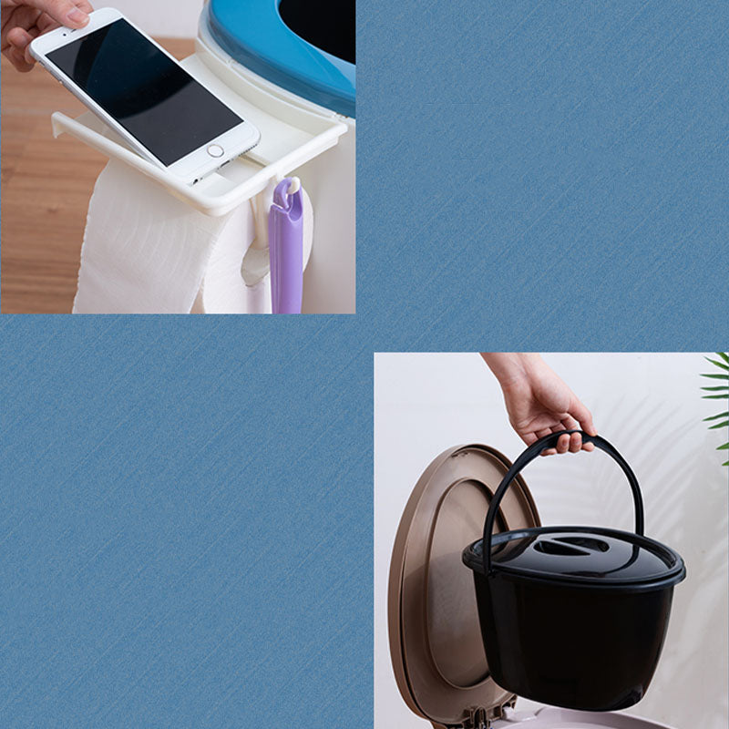 Kalsten | Modern Flush Toilet Plastic Round Floor Mounted Toilet Bowl for Bathroom