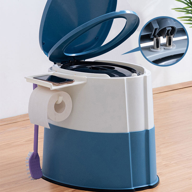 Kalsten | Modern Flush Toilet Plastic Round Floor Mounted Toilet Bowl for Bathroom
