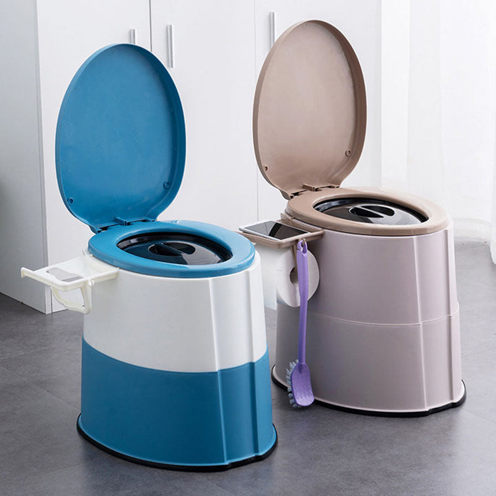Kalsten | Modern Flush Toilet Plastic Round Floor Mounted Toilet Bowl for Bathroom