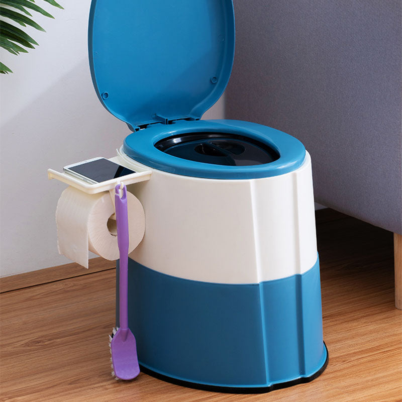 Kalsten | Contemporary plastic floor-mounted toilet bowl with toilet seat for the bathroom
