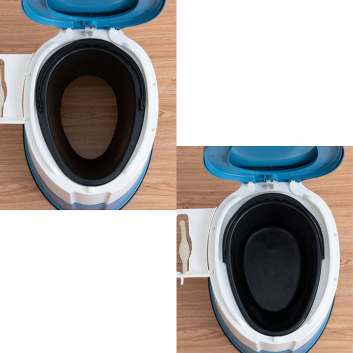 Kalsten | Contemporary plastic floor-mounted toilet bowl with toilet seat for the bathroom