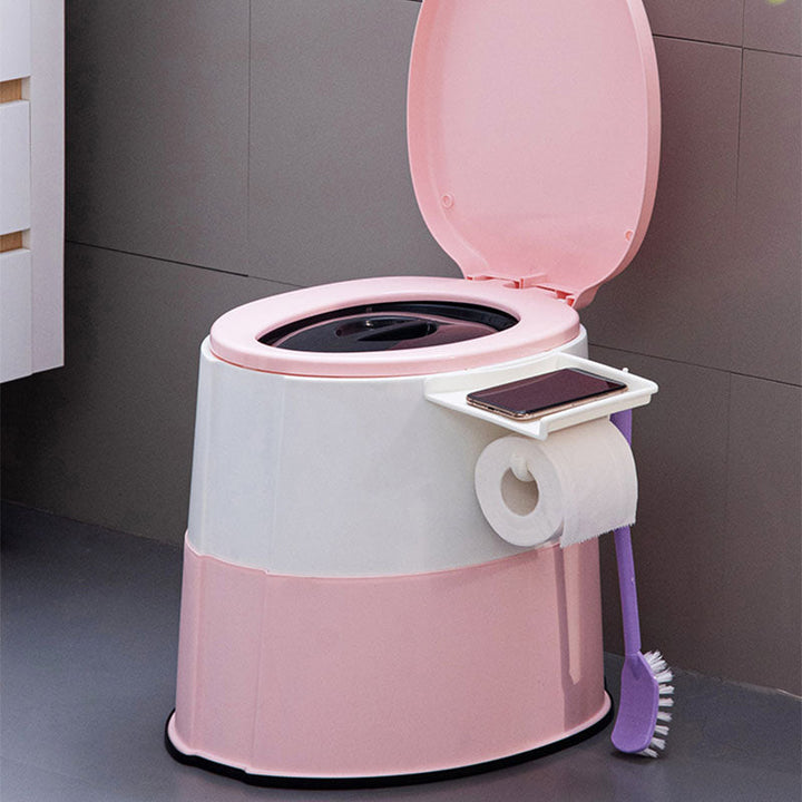 Kalsten | Contemporary plastic floor-mounted toilet bowl with toilet seat for the bathroom