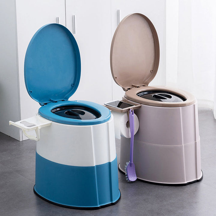 Kalsten | Contemporary plastic floor-mounted toilet bowl with toilet seat for the bathroom