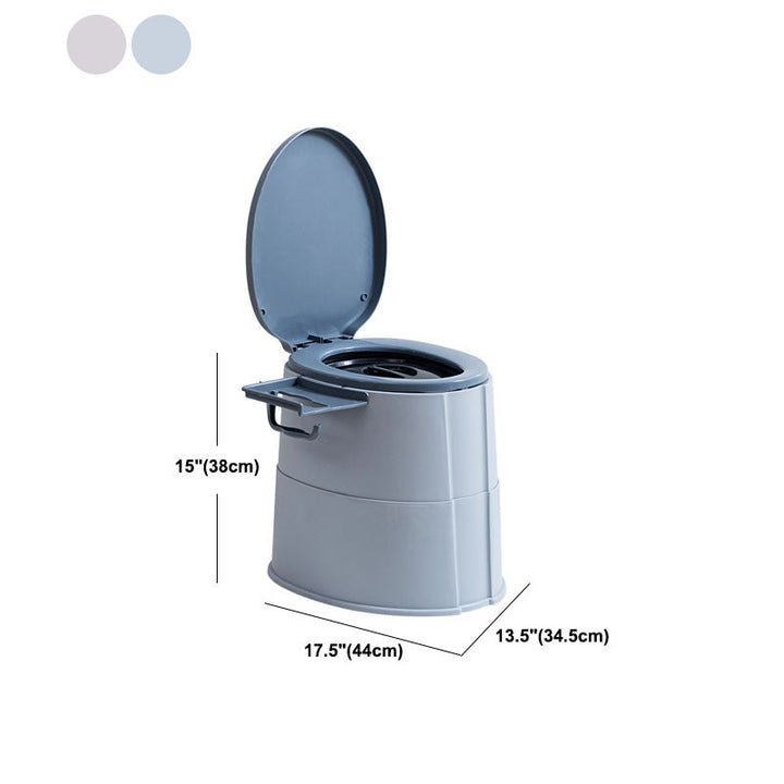 Kalsten | Contemporary plastic floor-mounted toilet bowl with toilet seat for the bathroom
