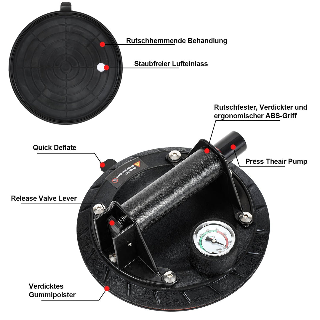 Suction cup holder with pressure display 1 piece max.100KG | Kalsten