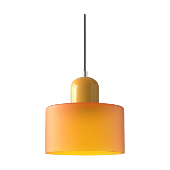 Glass pendant light – Elegant cylindrical pendant light for cozy living spaces | Kalsten