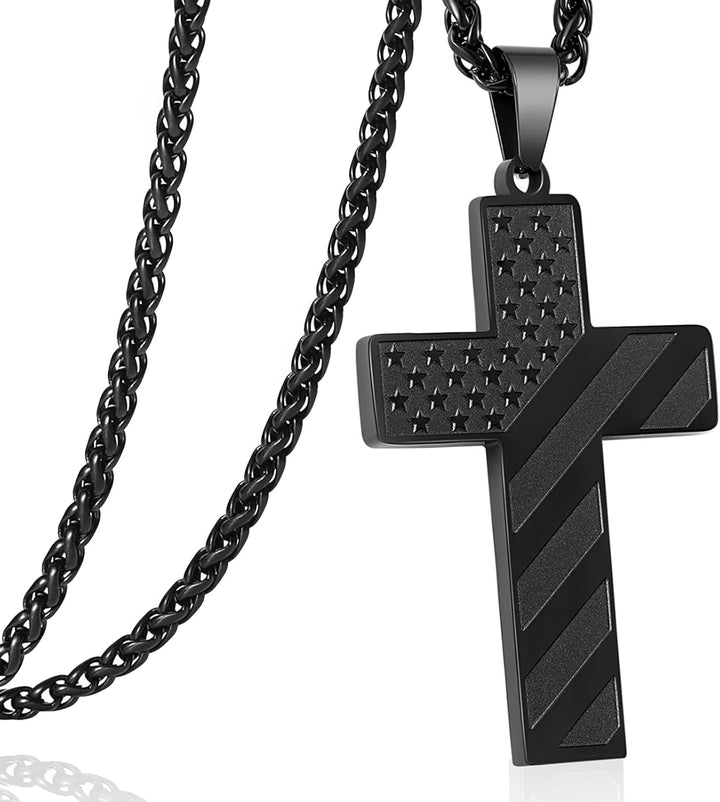 Kalsten | IronPride Cross American Flag Cross Necklace