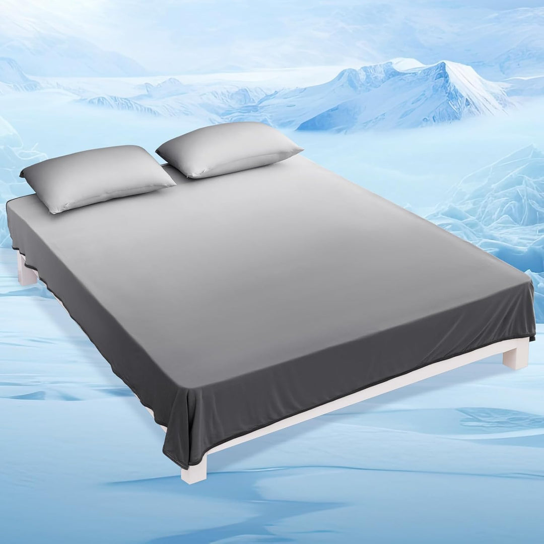 Q-Max > 0.5 Gradient Gray Cooling Blanket – Double-Sided, Breathable & Machine Washable | Kalsten
