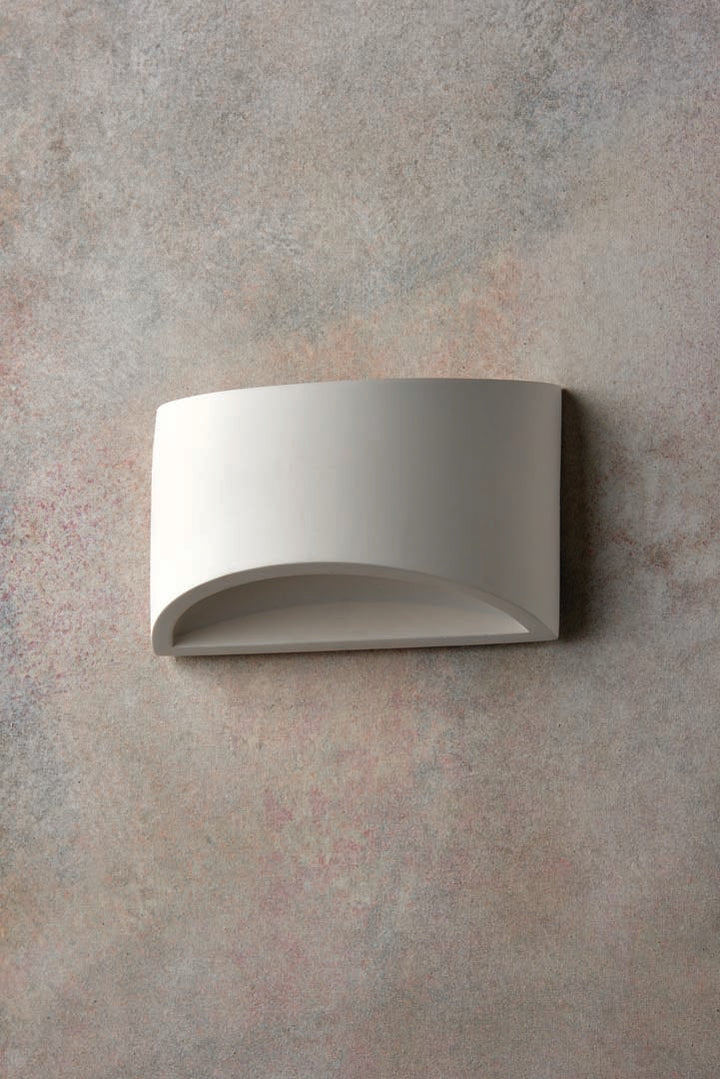 Freyza – LED Wall Light with Integrated Warm White Light | Curved White Indoor Uplighter & Downlighter Wall Sconce | Kalsten